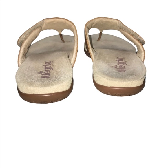 NWOT Algeria’ Leather Thong Sandals Brown Size 40 Flip Flops. Slight platform. - Picture 5 of 8